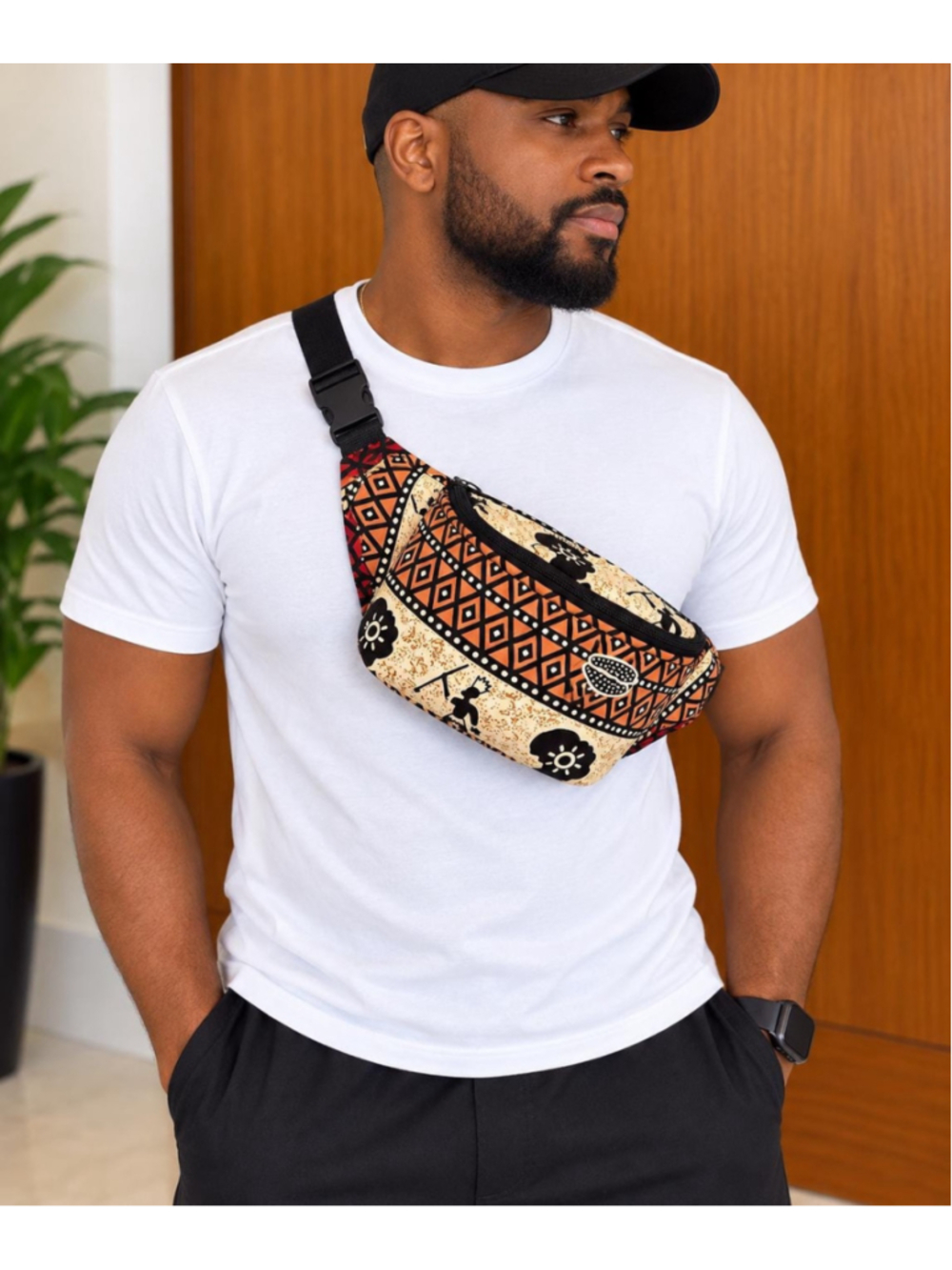 Handmade Ankara Fanny Pack, African Wax Print Crossbody Belt Bag